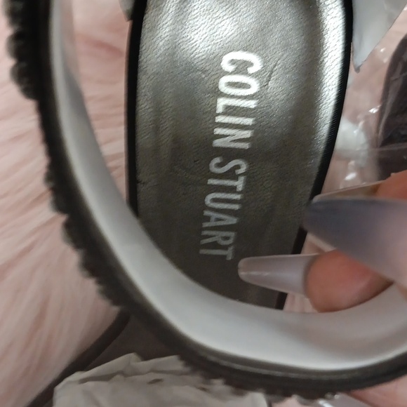 Brand New COLIN STUART ANKLE WRAP RHINESTONE STUDDED HEELS- 6 - Picture 6 of 8